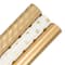 JAM Paper Premium Holiday Assorted Gold Gift Wrap, 3ct.